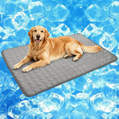 Dog Cooling Mat, Breathable Cooling Mat for Dogs(Q-Max>0.4) Washable Cold Crate Pad Cooling Dog Bed Mats, Non-Slip Dog Cooling Pad, Cats Cooling Mat for Kennels, Crates, Cars, Indoor & Outdoor